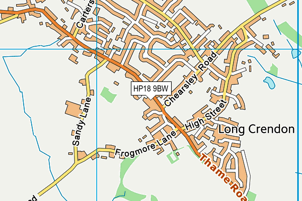 HP18 9BW map - OS VectorMap District (Ordnance Survey)
