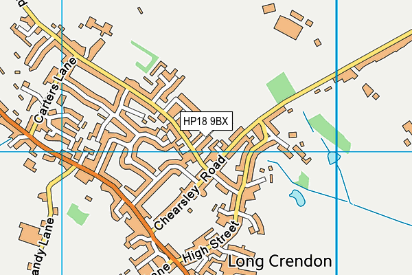 HP18 9BX map - OS VectorMap District (Ordnance Survey)