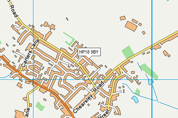 HP18 9BY map - OS VectorMap District (Ordnance Survey)