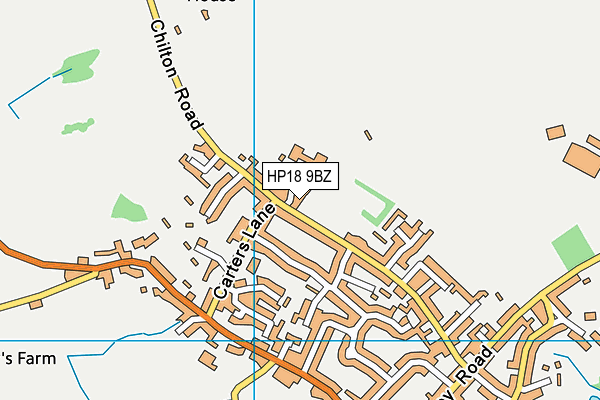 HP18 9BZ map - OS VectorMap District (Ordnance Survey)