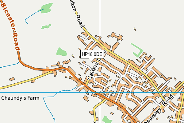 HP18 9DE map - OS VectorMap District (Ordnance Survey)