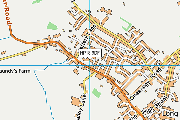 HP18 9DF map - OS VectorMap District (Ordnance Survey)