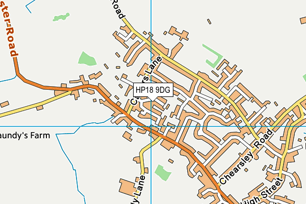HP18 9DG map - OS VectorMap District (Ordnance Survey)