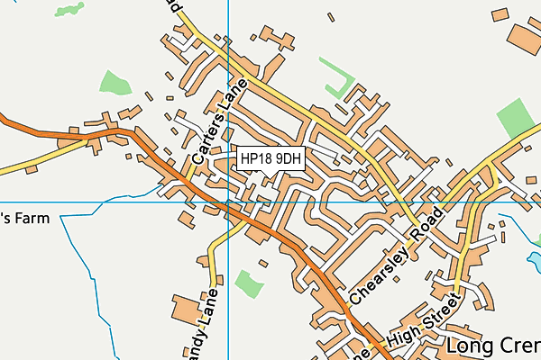 HP18 9DH map - OS VectorMap District (Ordnance Survey)