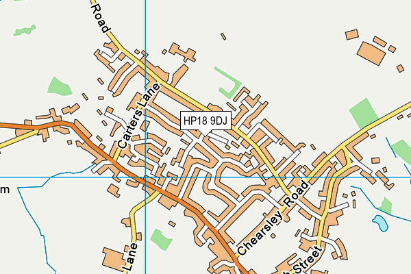HP18 9DJ map - OS VectorMap District (Ordnance Survey)