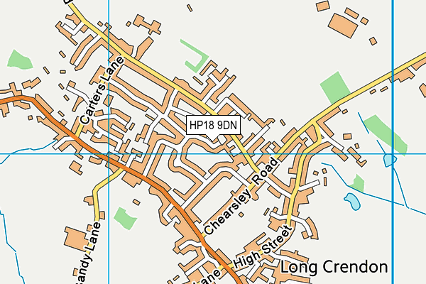 HP18 9DN map - OS VectorMap District (Ordnance Survey)