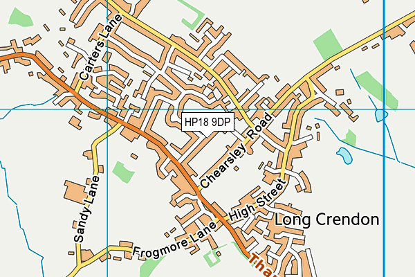 HP18 9DP map - OS VectorMap District (Ordnance Survey)