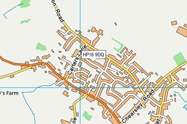HP18 9DQ map - OS VectorMap District (Ordnance Survey)