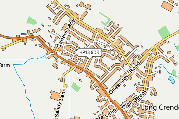 HP18 9DR map - OS VectorMap District (Ordnance Survey)