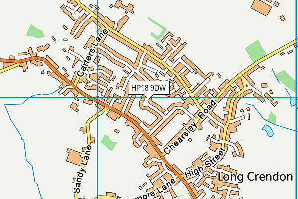HP18 9DW map - OS VectorMap District (Ordnance Survey)