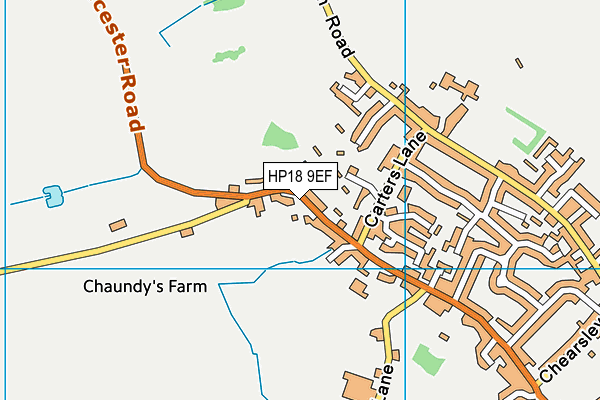 HP18 9EF map - OS VectorMap District (Ordnance Survey)