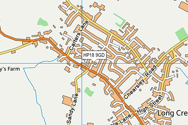 HP18 9GD map - OS VectorMap District (Ordnance Survey)