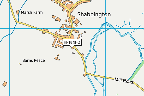 HP18 9HQ map - OS VectorMap District (Ordnance Survey)