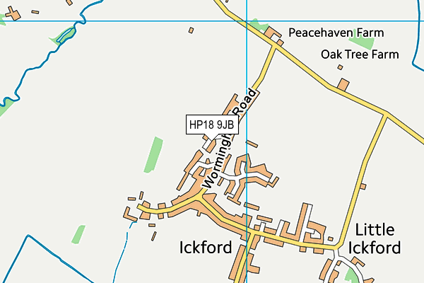 HP18 9JB map - OS VectorMap District (Ordnance Survey)