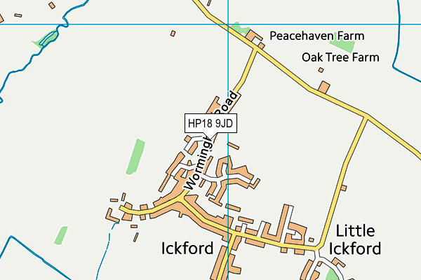 HP18 9JD map - OS VectorMap District (Ordnance Survey)