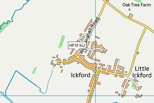HP18 9JJ map - OS VectorMap District (Ordnance Survey)