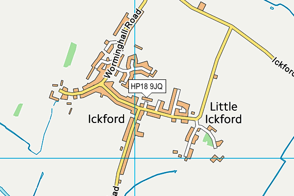 Ickford Recreation Ground map (HP18 9JQ) - OS VectorMap District (Ordnance Survey)