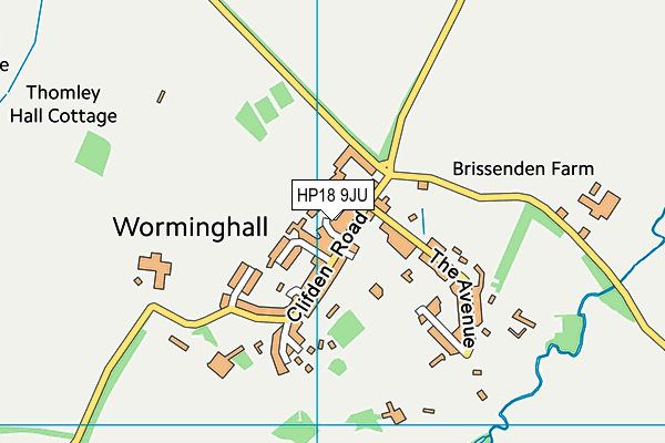 HP18 9JU map - OS VectorMap District (Ordnance Survey)