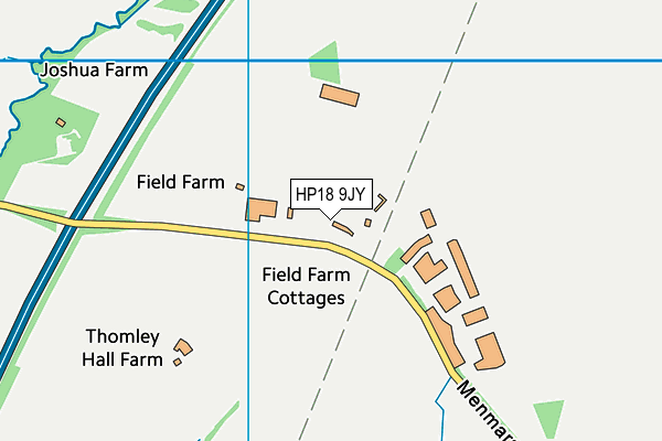 HP18 9JY map - OS VectorMap District (Ordnance Survey)