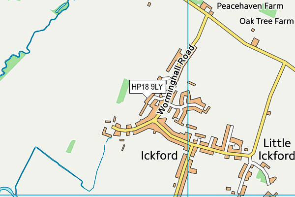 HP18 9LY map - OS VectorMap District (Ordnance Survey)