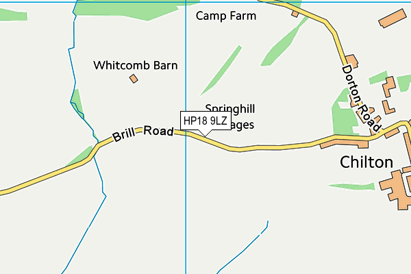 HP18 9LZ map - OS VectorMap District (Ordnance Survey)