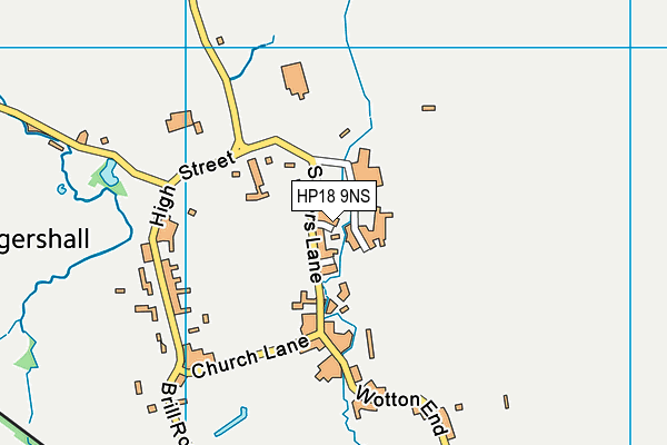 HP18 9NS map - OS VectorMap District (Ordnance Survey)