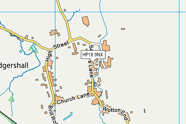 HP18 9NX map - OS VectorMap District (Ordnance Survey)
