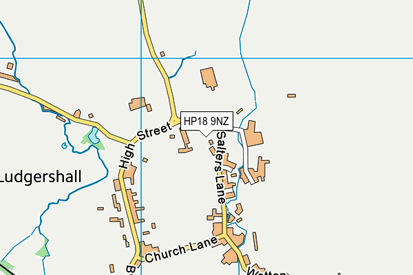 HP18 9NZ map - OS VectorMap District (Ordnance Survey)