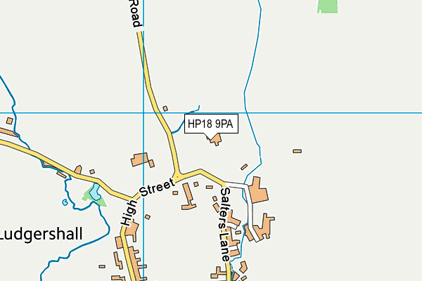 HP18 9PA map - OS VectorMap District (Ordnance Survey)