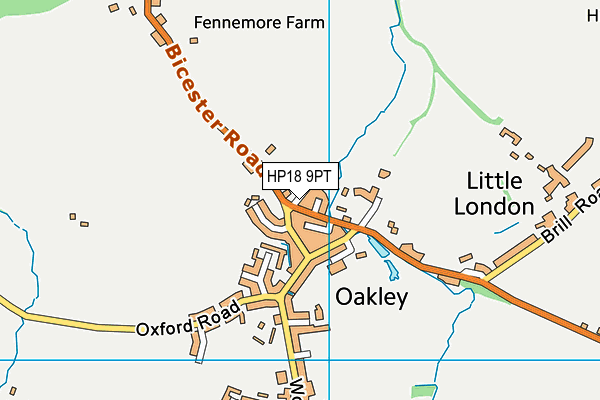 HP18 9PT map - OS VectorMap District (Ordnance Survey)