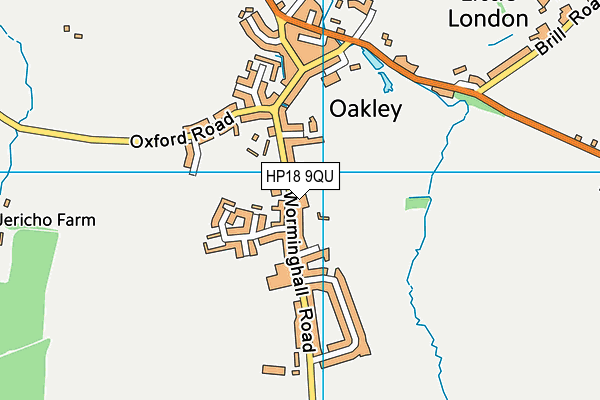 HP18 9QU map - OS VectorMap District (Ordnance Survey)