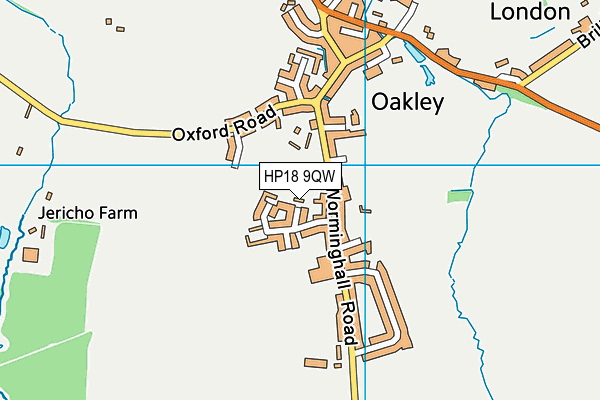 HP18 9QW map - OS VectorMap District (Ordnance Survey)