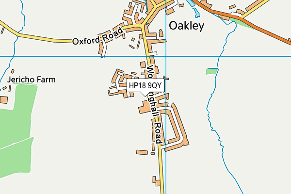 Oakley Playing Fields map (HP18 9QY) - OS VectorMap District (Ordnance Survey)