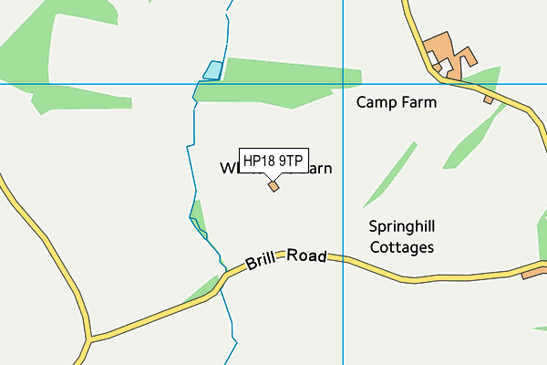 HP18 9TP map - OS VectorMap District (Ordnance Survey)