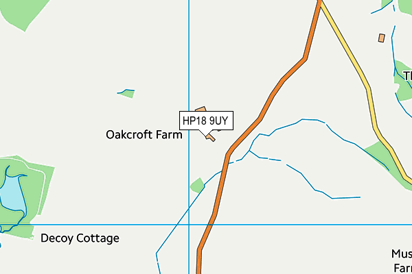 HP18 9UY map - OS VectorMap District (Ordnance Survey)