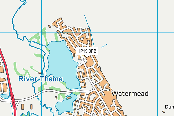 HP19 0FB map - OS VectorMap District (Ordnance Survey)