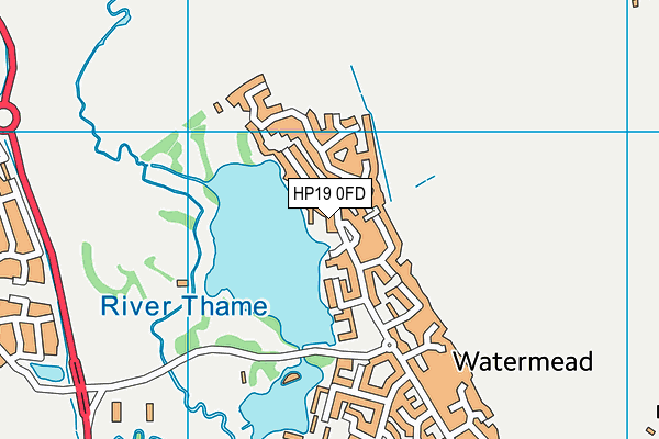 HP19 0FD map - OS VectorMap District (Ordnance Survey)