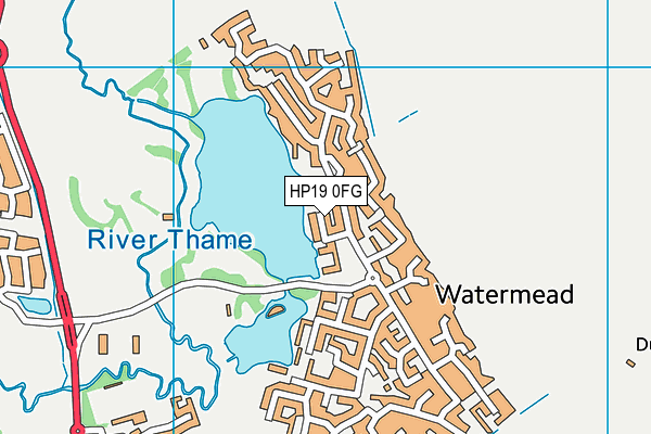 HP19 0FG map - OS VectorMap District (Ordnance Survey)