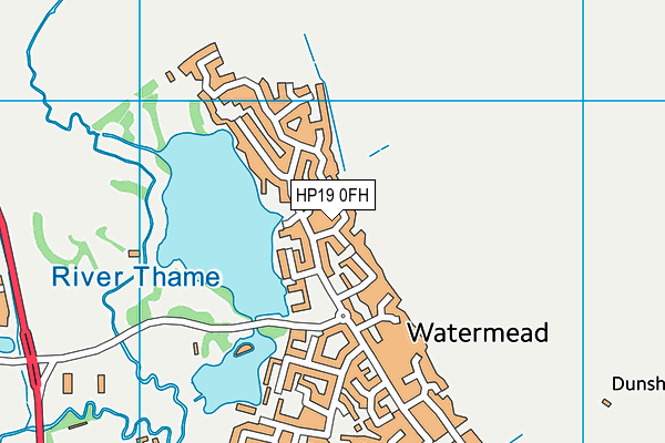 HP19 0FH map - OS VectorMap District (Ordnance Survey)