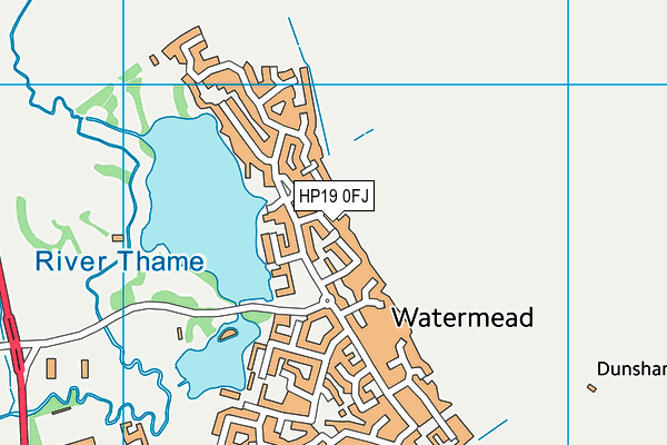 HP19 0FJ map - OS VectorMap District (Ordnance Survey)