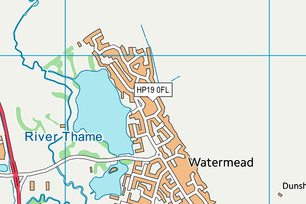 HP19 0FL map - OS VectorMap District (Ordnance Survey)