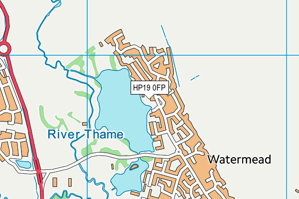 HP19 0FP map - OS VectorMap District (Ordnance Survey)