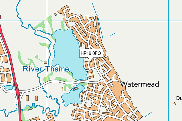 HP19 0FQ map - OS VectorMap District (Ordnance Survey)