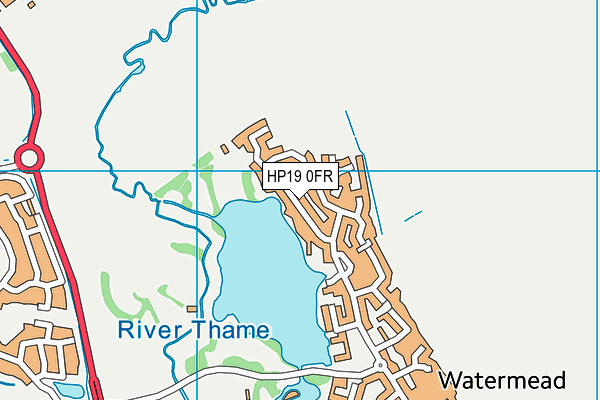 HP19 0FR map - OS VectorMap District (Ordnance Survey)
