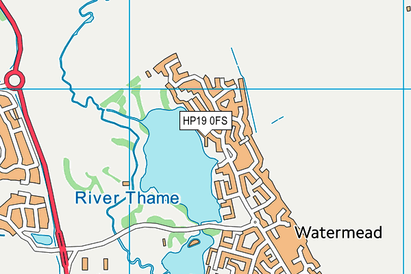 HP19 0FS map - OS VectorMap District (Ordnance Survey)