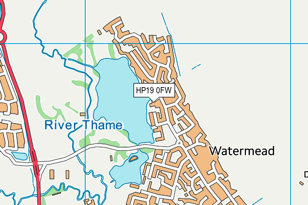HP19 0FW map - OS VectorMap District (Ordnance Survey)