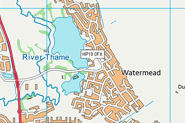HP19 0FX map - OS VectorMap District (Ordnance Survey)