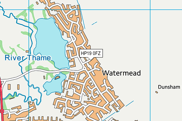HP19 0FZ map - OS VectorMap District (Ordnance Survey)