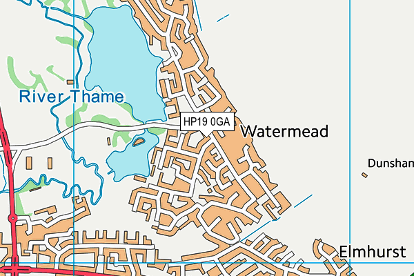 HP19 0GA map - OS VectorMap District (Ordnance Survey)