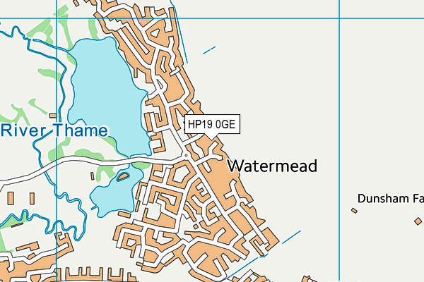 HP19 0GE map - OS VectorMap District (Ordnance Survey)